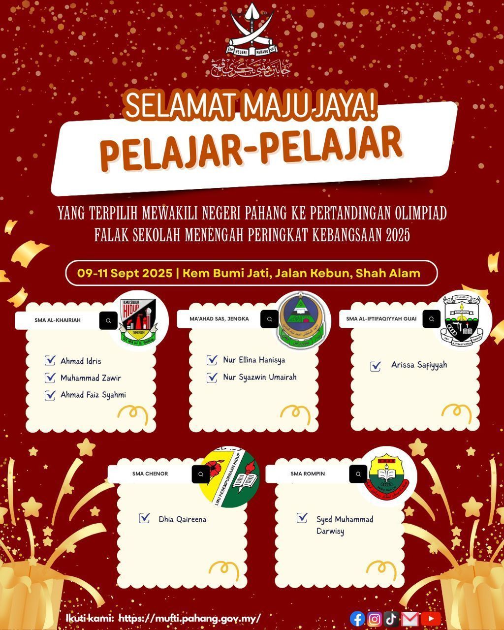 Pertandingan Olimpiad Falak SMAN Peringkat Kebangsaan 2025