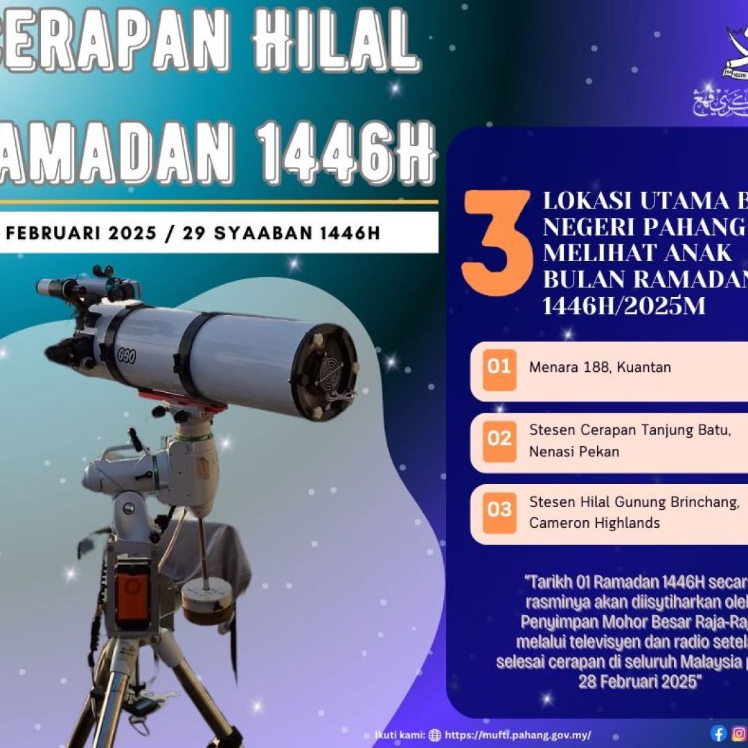 Cerapan Hilal Ramadan 1446H/2025M