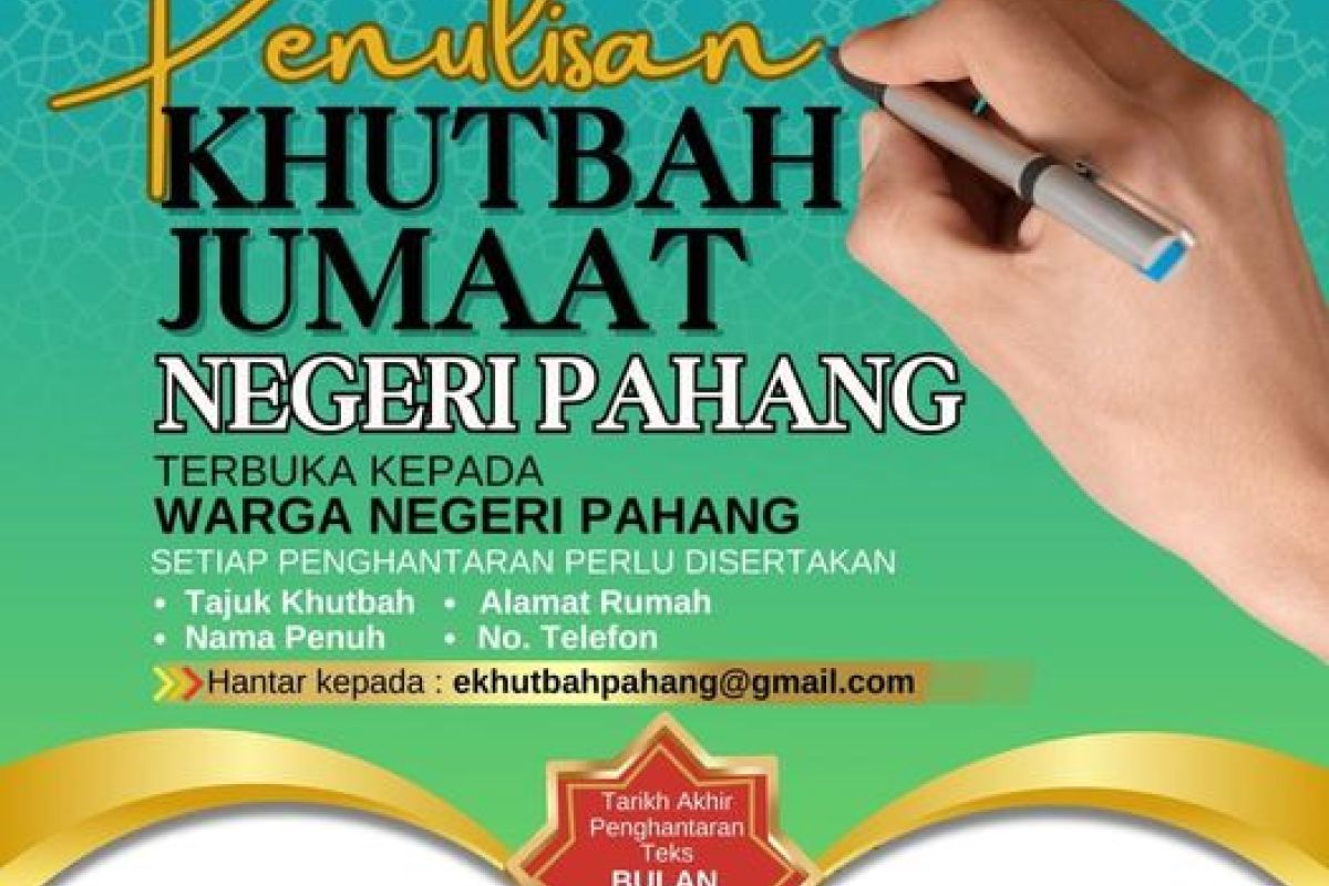 Penulisan Teks Khutbah Jumaat Negeri Pahang