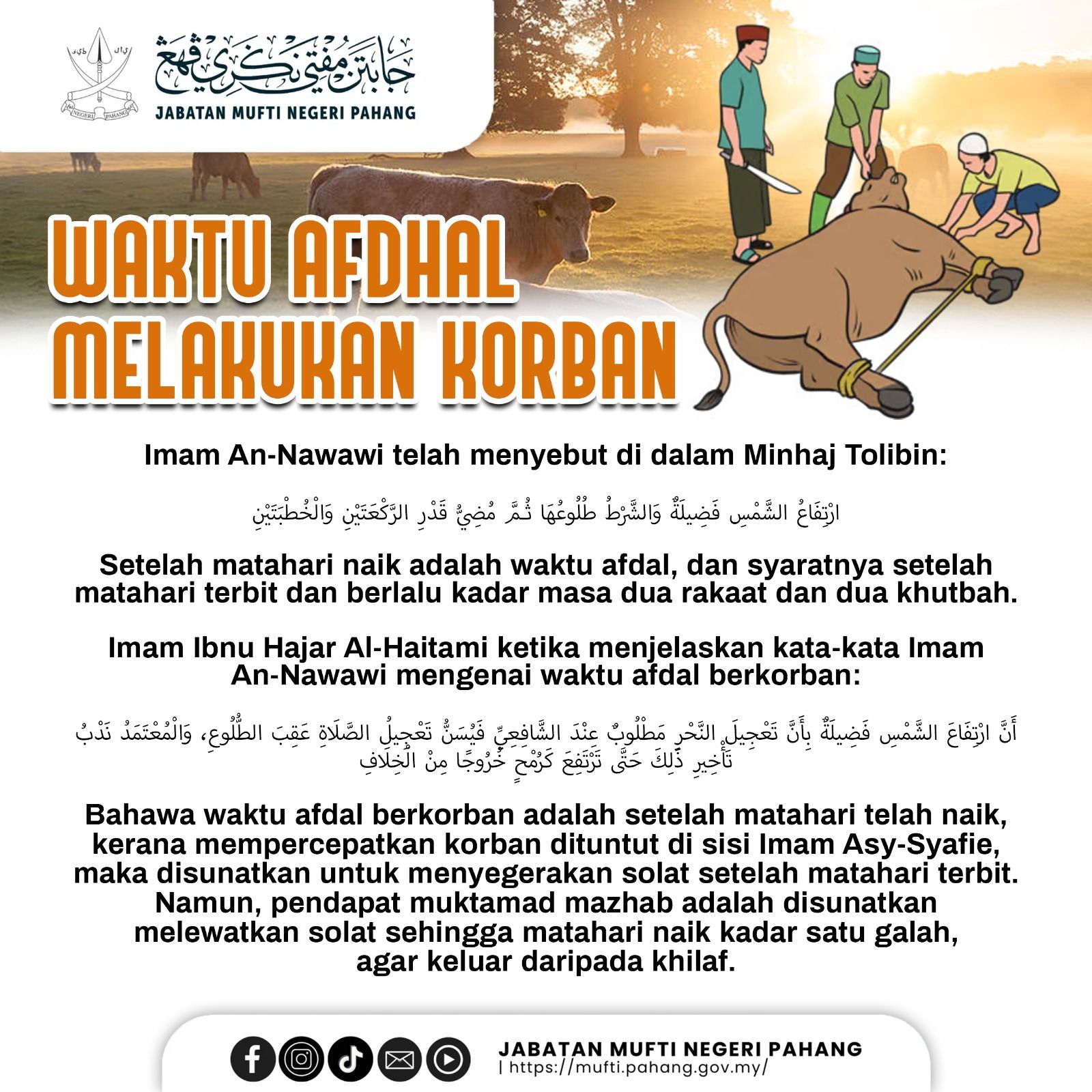 Waktu Afdhal Melakukan Korban