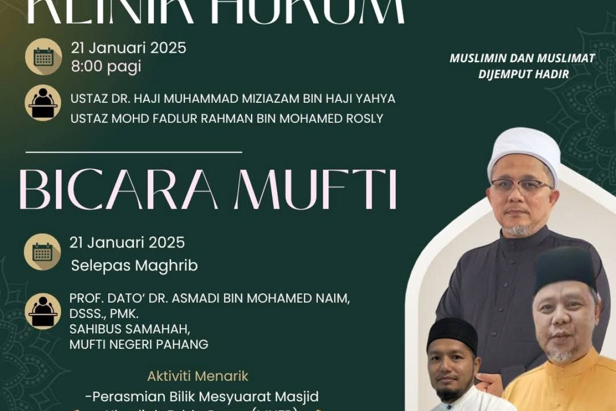 Program Bicara Mufti Bersama Sahibus Samahah Mufti Negeri Pahang