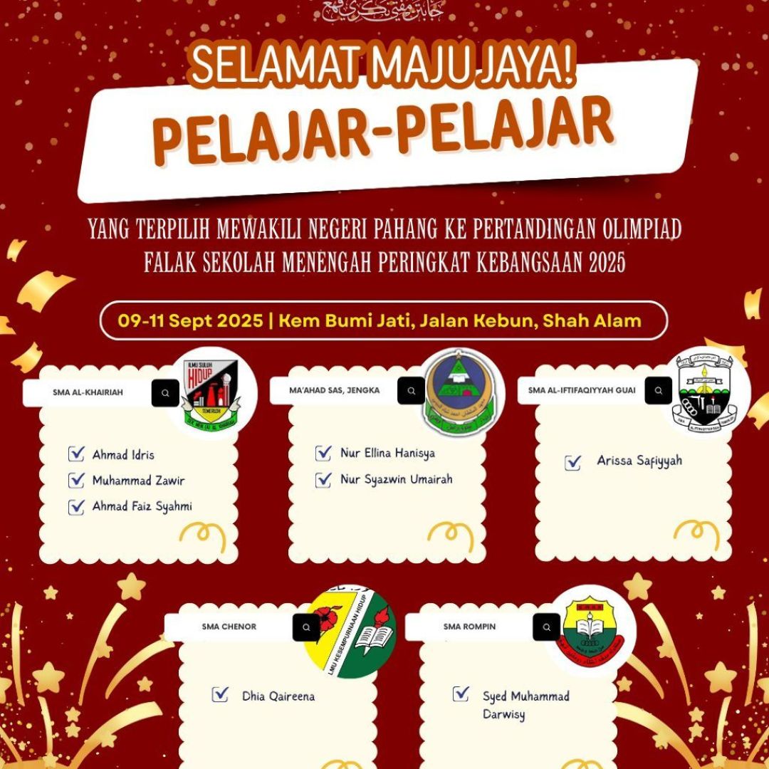 Pertandingan Olimpiad Falak SMAN Peringkat Kebangsaan 2025