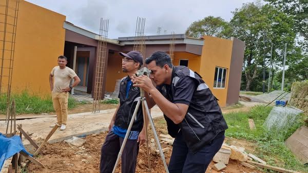 Semakan Arah Kiblat di tapak Surau Jerantut Rest House, Jerantut.